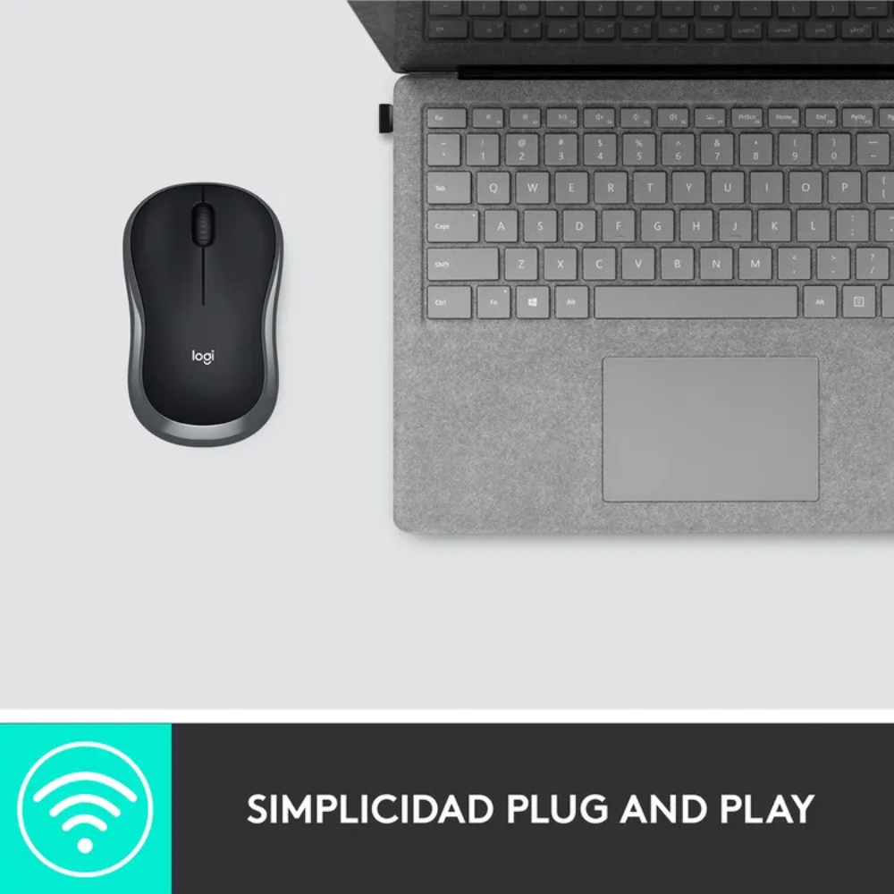 MOUSE LOGITECH M185 NEGRO INALAMB USB