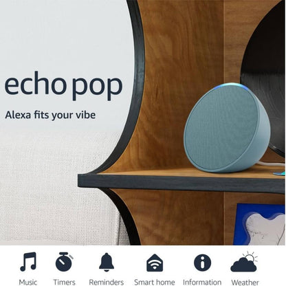 Echo Pop Amazon Parlante Inteligente Con Sonido Definido Y Alexa