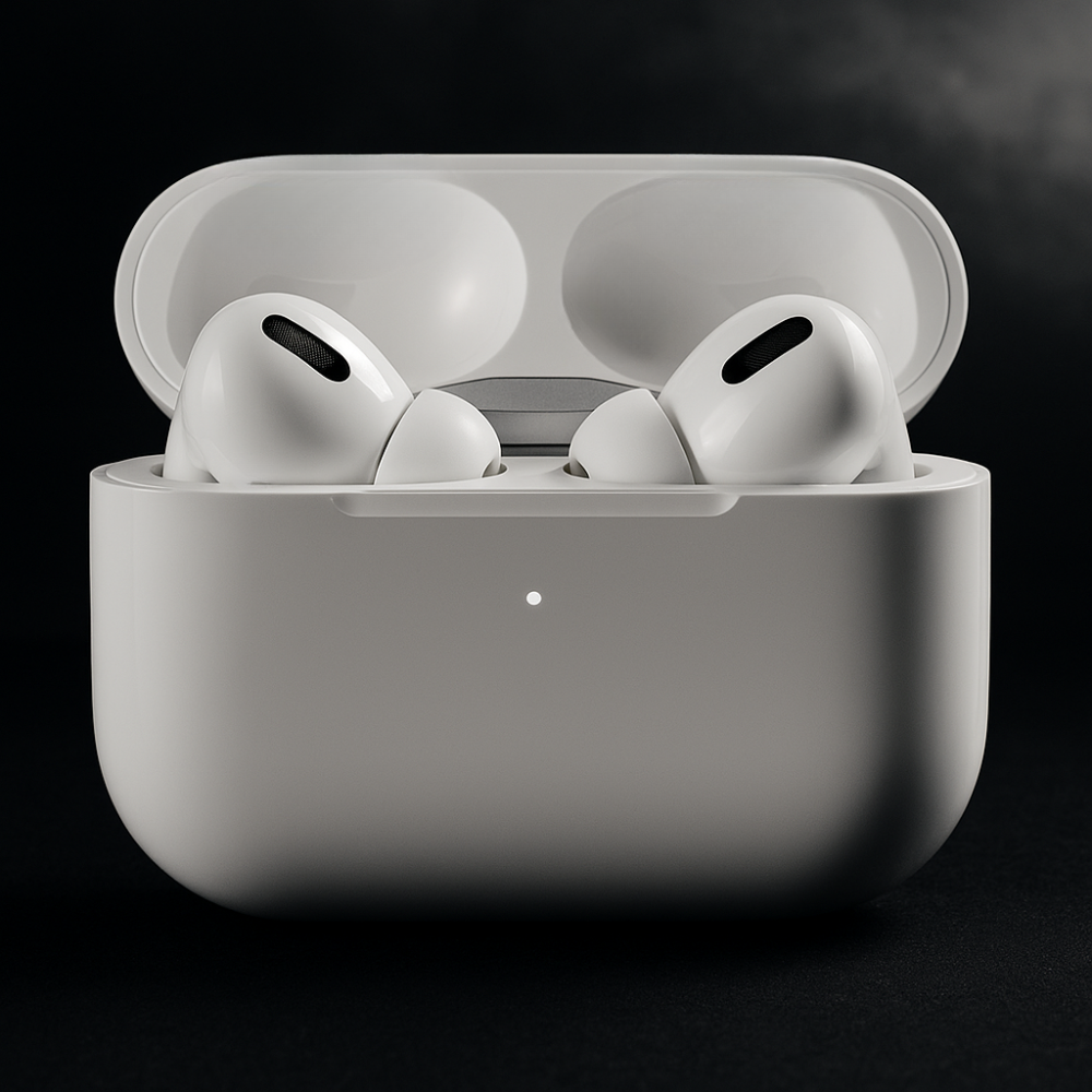Auriculares Pro 2 Premium con estuche contramarcado y diseño moderno en color blanco. Bogotá-Colombia.

