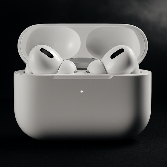Auriculares Pro 2 Premium con estuche contramarcado y diseño moderno en color blanco. Bogotá-Colombia.

