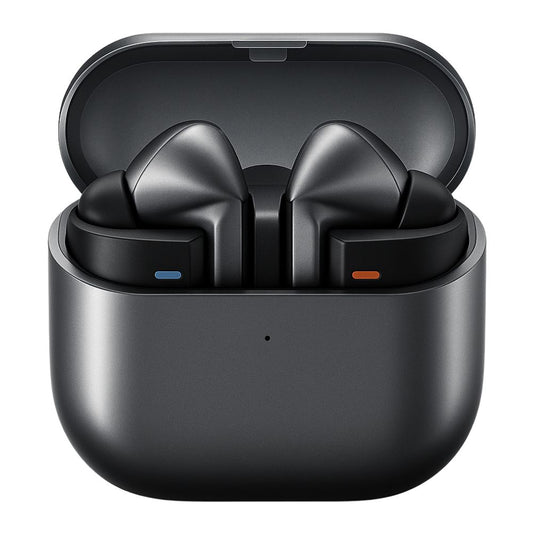 Galaxy Buds 3 Pro negros sobre estuche de carga tipo C, diseño ergonómico y elegante, Bogotá - Colombia

